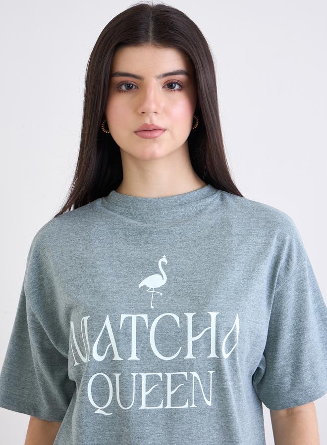 ستايلي تيشيرت فضفاض ميلانج - Image 1